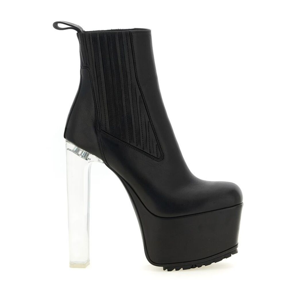 Rick Owens Black Calfskin Ankle Women's Boots